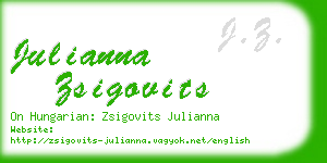 julianna zsigovits business card